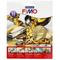 Fimo metallblader Gull 10 ark