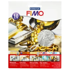 Fimo metallblader Sølv 10 ark