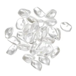 Flate akrylperler som ser ut som ferskvannsperler 10x8 mm 30 stk.