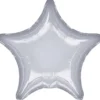 Folieballong Ø45 cm – sølvfarget stjerne