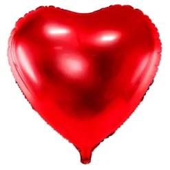 Folieballong rødt hjerte, diameter 45 cm – love is in the air!