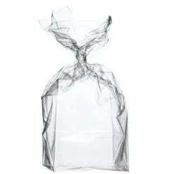 Foliert gavepose stor, transparent 10 stk. Mål: 10×10×30 cm