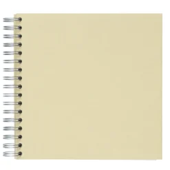 Fotoalbum med spiralrygg, 22×22 cm, beige, 25 hvite ark, 225 g/m²