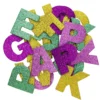 Funky Foam selvklebende glitterbokstaver i dekorgummi. Lengde 31 mm, A–Z, 100 stk.