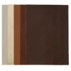Fuskelær fremstilt av polyuretan – 15×21 cm, 5-pakning brun