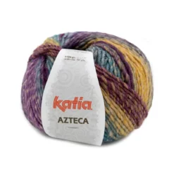 Garn Azteca 100 g lilla/gul mel