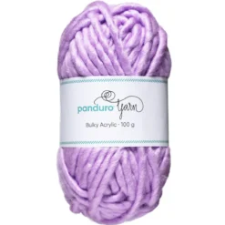 Garn Bulky Acrylic 100 g lilla - et tykt garn som gir resultater raskt