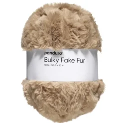 Garn Bulky Faux Fur 250 g beige