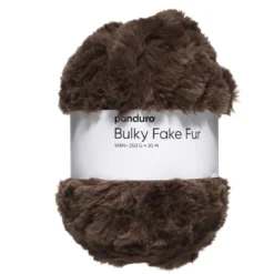 Garn Bulky Faux Fur 250 g brun
