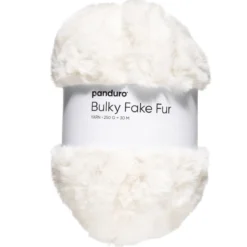 Garn Bulky Faux Fur 250 g creme
