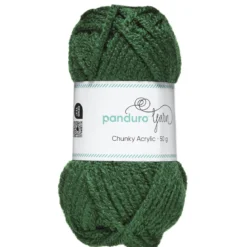 Garn Chunky Acrylic 50 g mørkegrønn