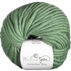 Garn Chunky Wool 100 g lysegrønn