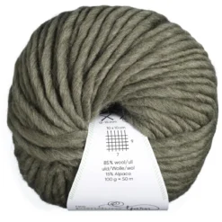 Garn Chunky Wool 100g tåkegrønn