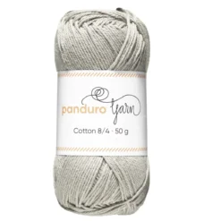 Garn Cotton 8/4 50g Grått
