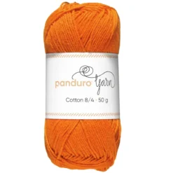 Garn Cotton 8/4 50 g klar oransje