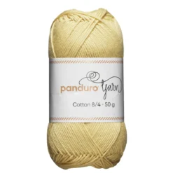 Garn Cotton 8/4 50 g lys gul