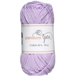 Garn Cotton 8/4 50 g lys lilla