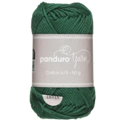 Garn Cotton 4/4 50 g mørkegrønn