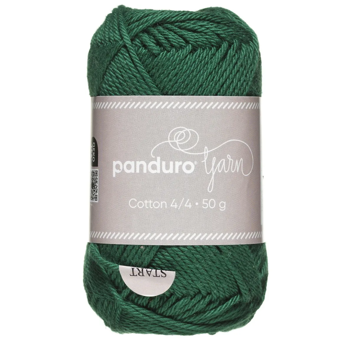 Garn Cotton 4/4 50 g mørkegrønn