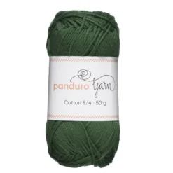 Garn Cotton 8/4 50g mørkegrønn