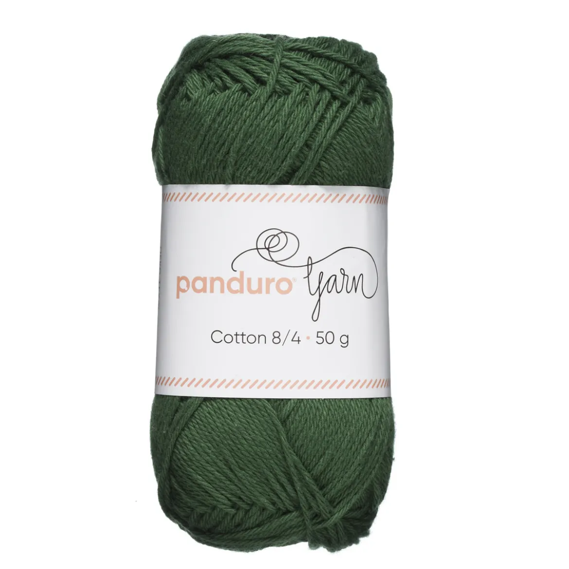 Garn Cotton 8/4 50g mørkegrønn