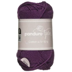 Garn Cotton 4/4 50 g mørkelilla