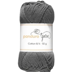 Garn Cotton 8/4 50g Mørkgrått