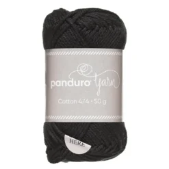 Garn Cotton 4/4 50 g svart
