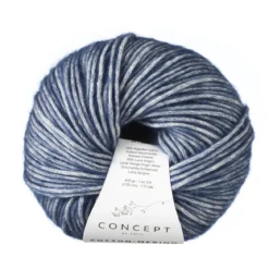 Garn Cotton Merino 50 g blå 115