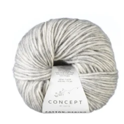 Garn Cotton Merino 50 g lysegrå 106