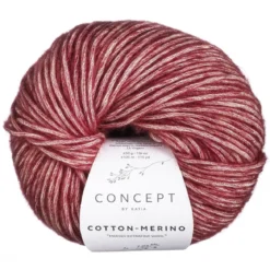 Garn Cotton Merino 50 g rød 125