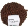 Garn Curly Teddy 50 g brun