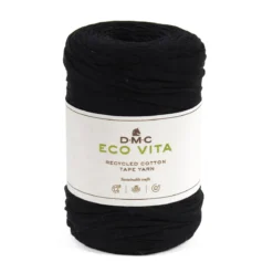 Garn DMC Eco Vita Tape Yarn båndgarn 250 g svart