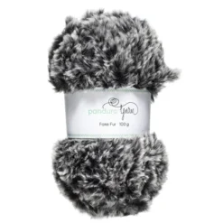 Garn Faux Fur gråmelert 100 g