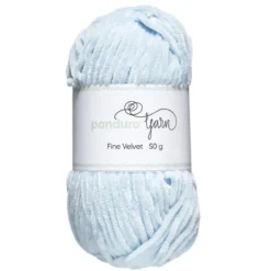Garn Fine Velvet 50 g lyseblå – fløyelsmykt og himmelsk mykt garn