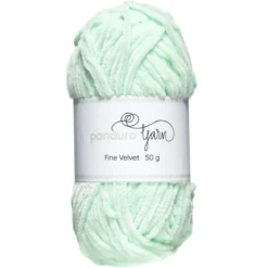 Garn Fine Velvet 50 g lysegrønn – fløyelsmykt og himmelsk mykt garn