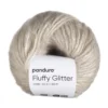 Garn Fluffy Glitter 50 g beige