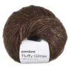 Garn Fluffy Glitter 50 g brun