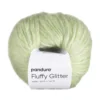 Garn Fluffy Glitter 50 g grønn