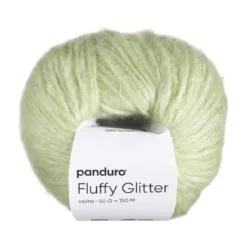 Garn Fluffy Glitter 50 g grønn
