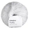 Garn Fluffy 50 g lysegrå