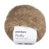 Garn Fluffy 50 g mørk beige