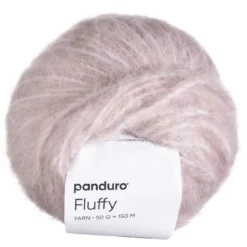 Garn Fluffy 50 g pudderrosa