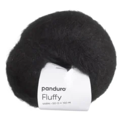Garn Fluffy 50 g svart