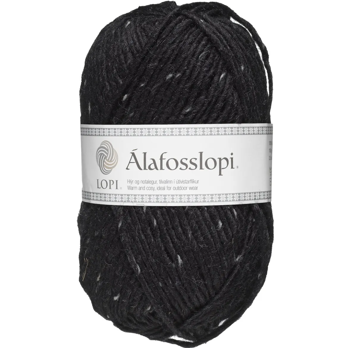 Garn Istex Alafosslopi 100 g svartmelert – 9975 Black tweed
