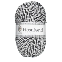Garn Istex Hosuband 100 g hvit/svart – White-black 0000