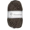 Garn Istex Hosuband 100 g svart/khaki – Black heather / khaki 0227