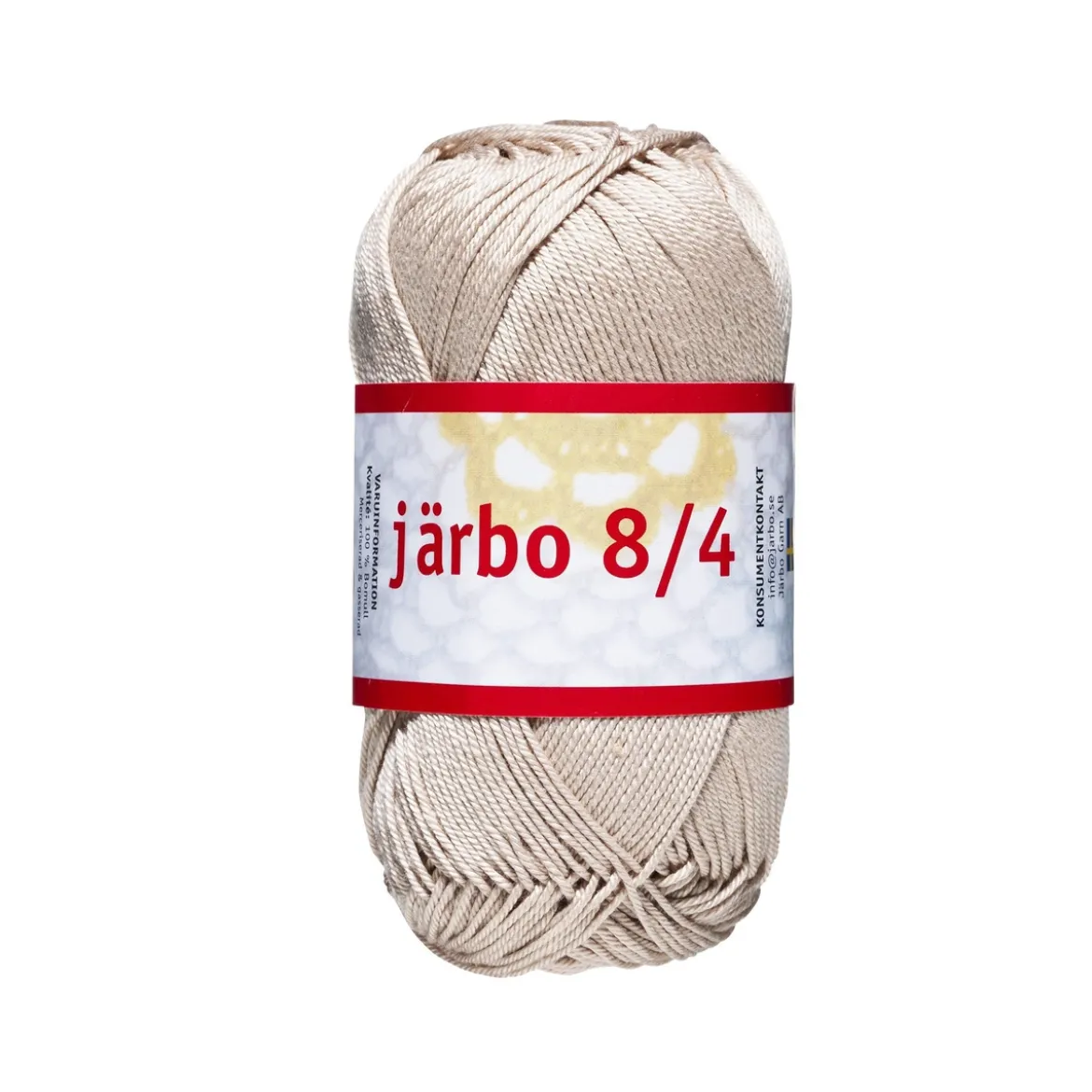 Garn Järbo 8/4 50 g sand – 32018 Linen
