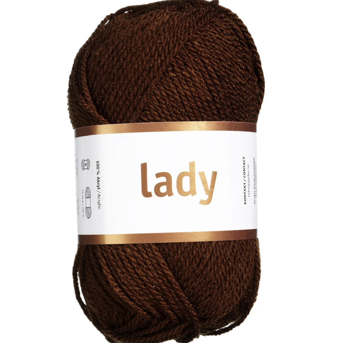 Garn Järbo Lady 50 g brun – 44209 Brown