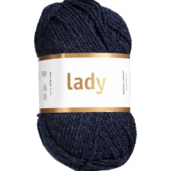Garn Järbo Lady 50 g jeansblå – 44229 Denim melangé